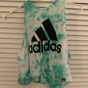 Women’s Adidas Cropped Tie-Dye Tank Top